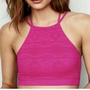 Victoria’s Secret Hot Pink Seamless Halter Bralette NWT